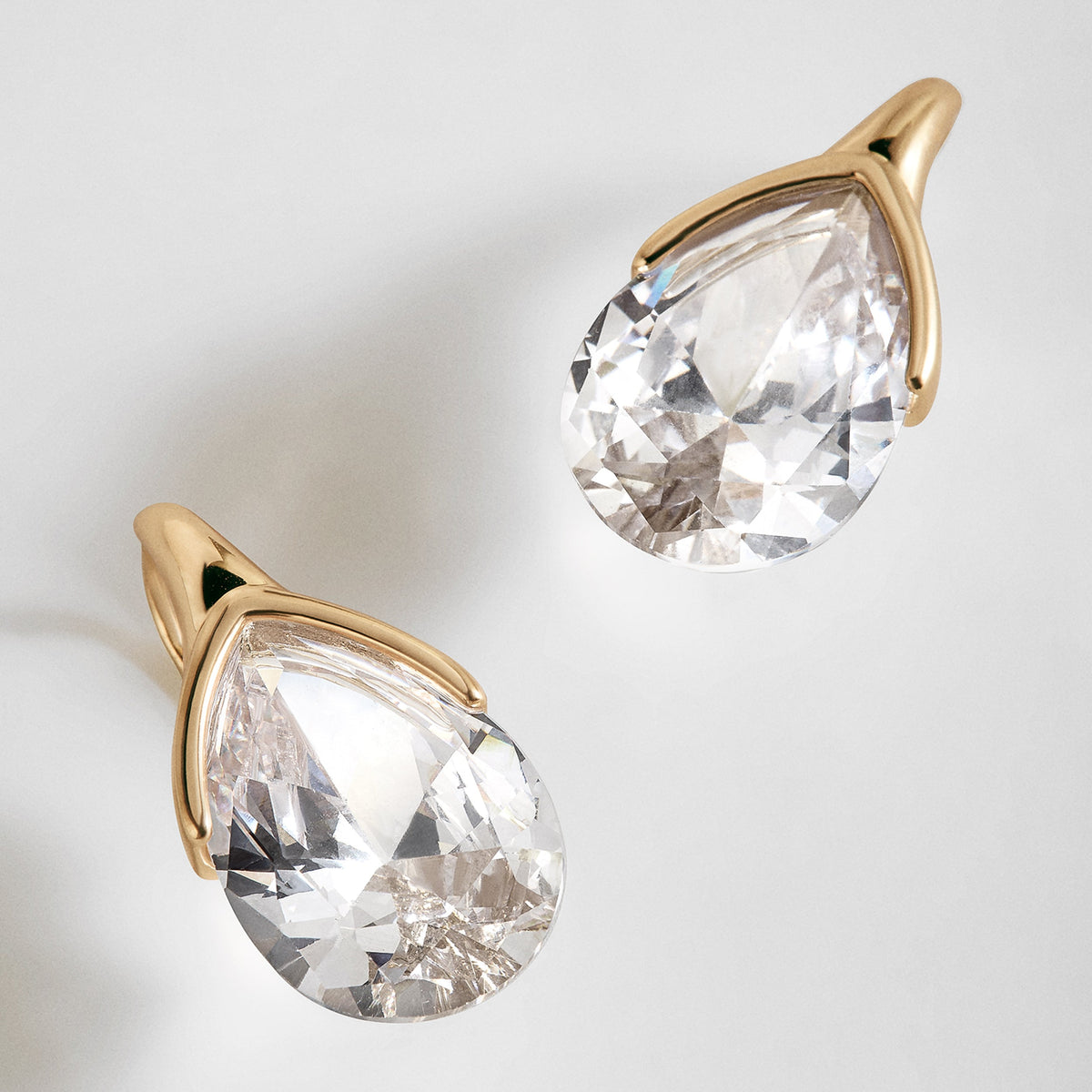 Lavisa - Bold Crystal Drop Statement Earrings - On-Model & Scale View