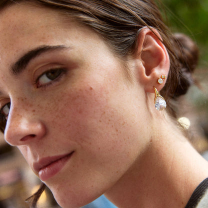 Lavisa - Crystal Drop Earrings for Women - Detail & Styling View