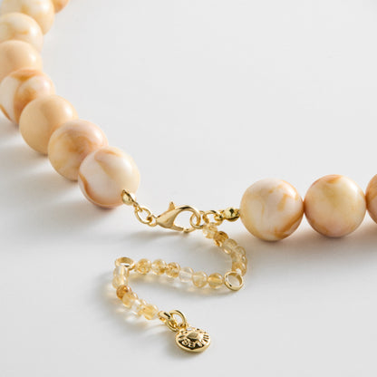 Lavisa - Smoky Ivory Quartz Beaded Necklace - Clasp & Finish View