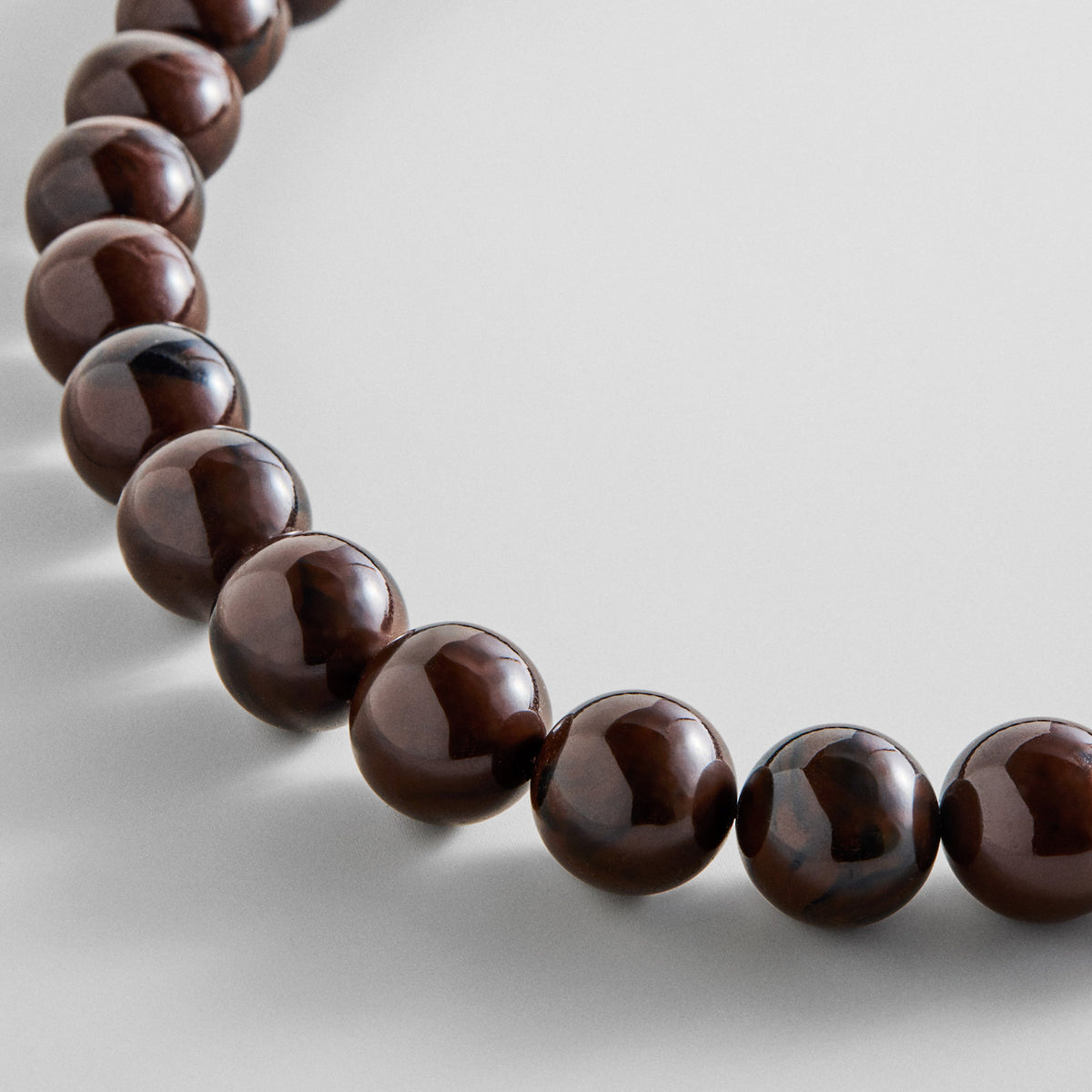 Lavisa - Mini Resin Beaded Necklace - Lightweight Layering Jewelry - On-Model & Scale View