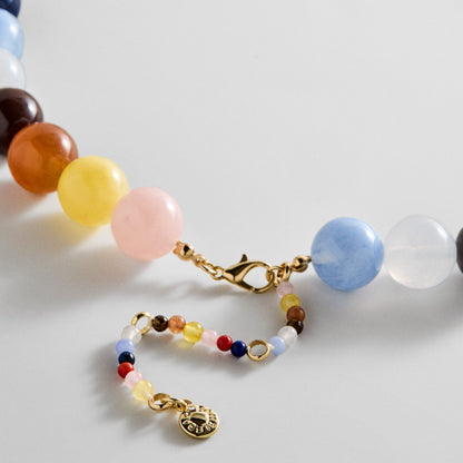 Lavisa - Beaded Layering Necklace - Multicolored Resin Jewelry - Clasp & Finish View