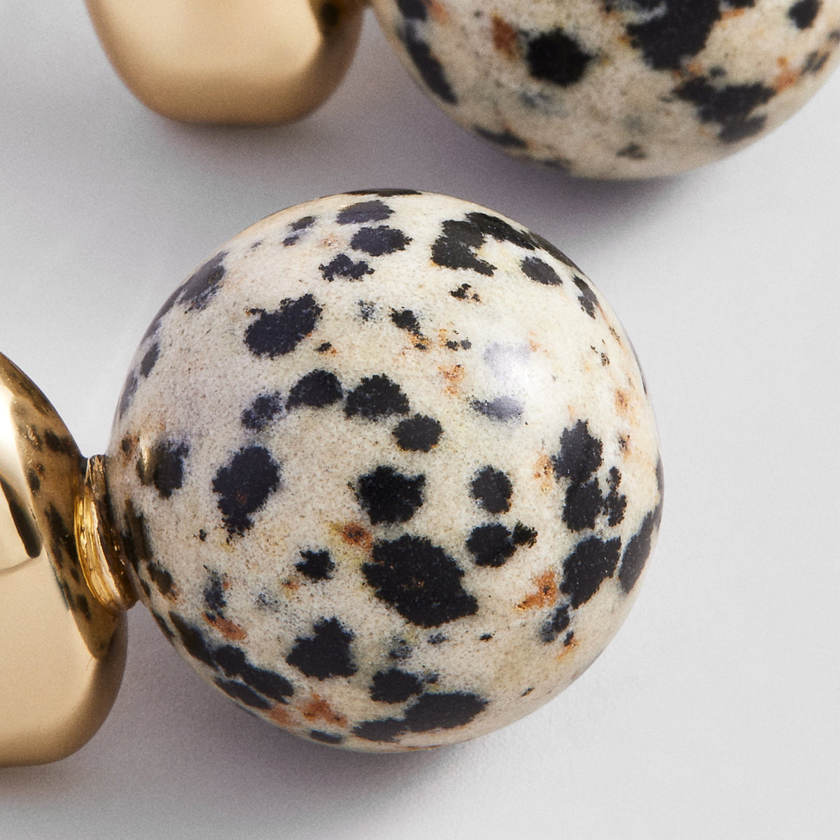 Lavisa - Semi-Precious Beaded Stud Earrings - On-Model & Scale View