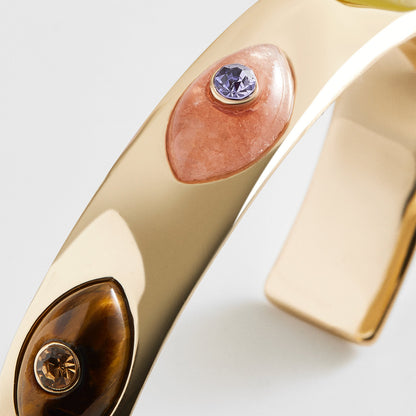 Lavisa - Evil Eye Cuff Bracelet - Clasp & Finish View