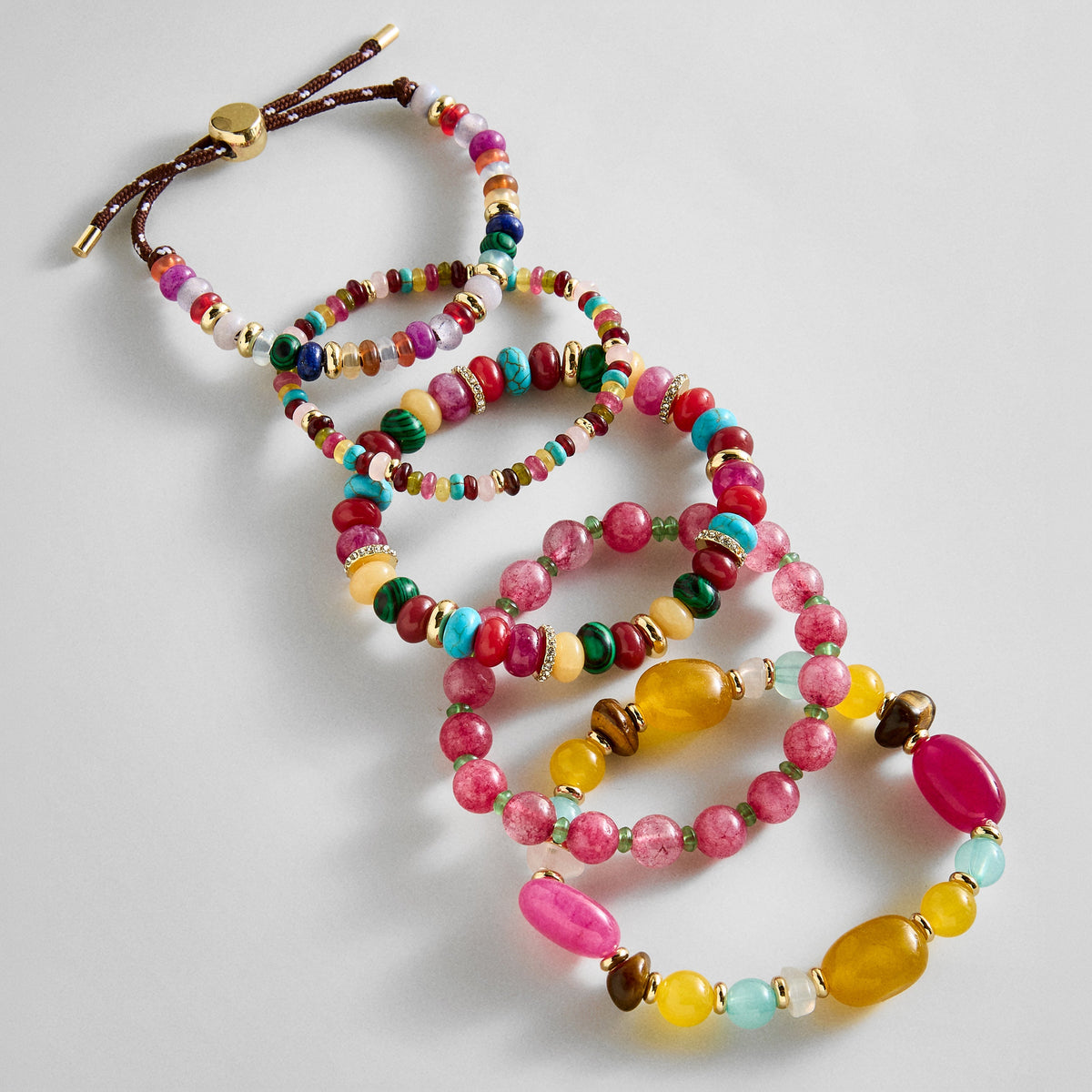 Lavisa - Semi-Precious Beaded Bracelet Stack Set - Clasp & Finish View