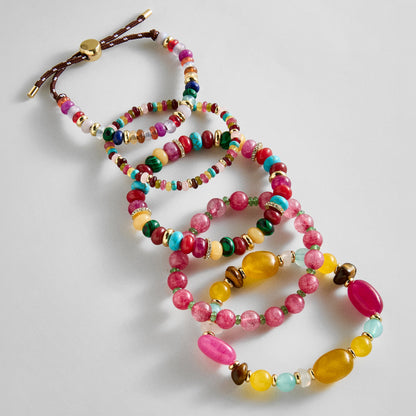 Lavisa - Semi-Precious Beaded Bracelet Stack Set - Clasp & Finish View
