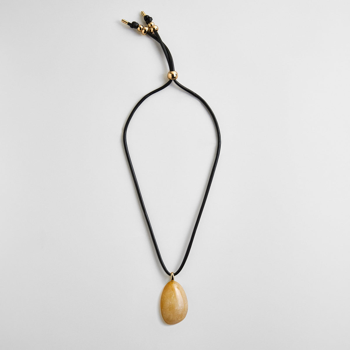 Lavisa - Semi-Precious Pendant Necklace - Adjustable Jewelry - Side Profile View