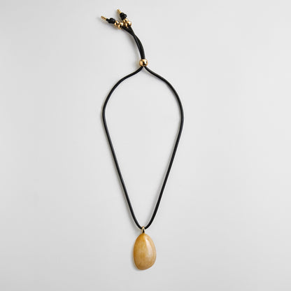 Lavisa - Semi-Precious Pendant Necklace - Adjustable Jewelry - Side Profile View