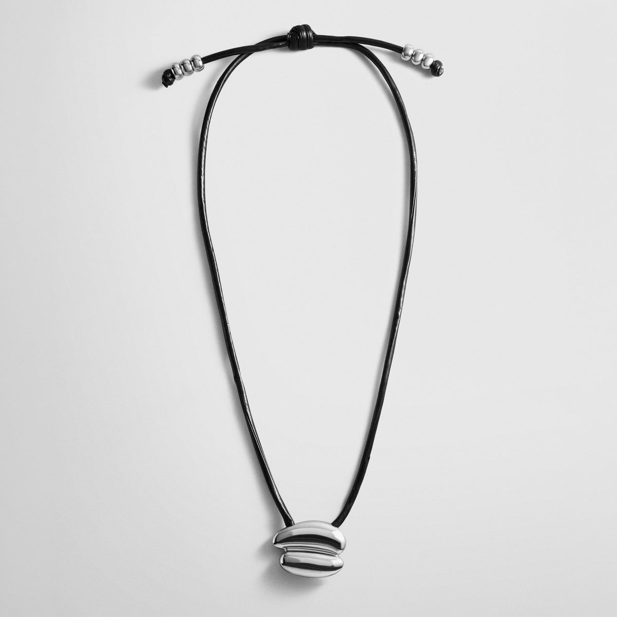 Lavisa - Asymmetrical Pendant Cord Necklace - Clasp & Finish View