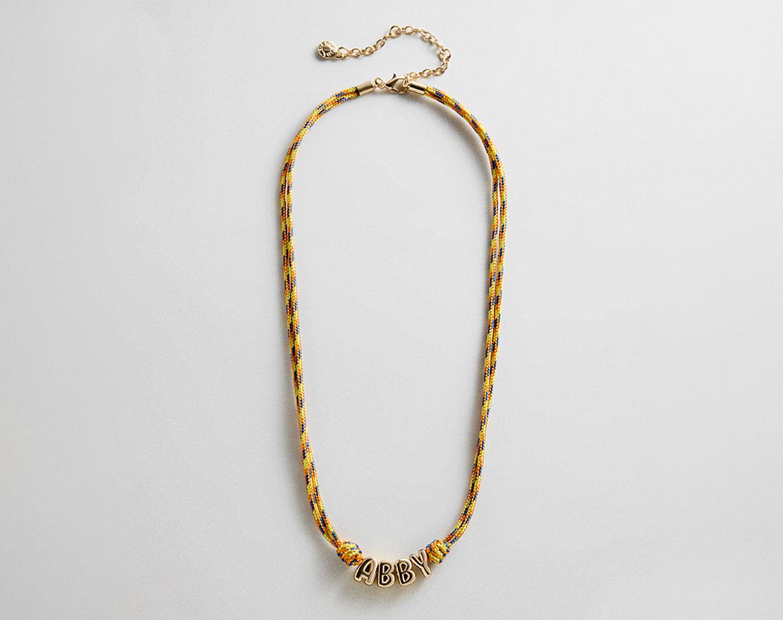 Lavisa - Custom Bubble Letter Paracord Necklace - Clasp & Finish View