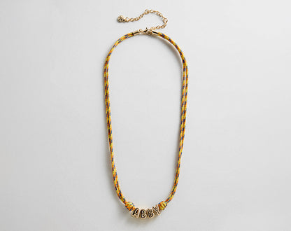 Lavisa - Custom Bubble Letter Paracord Necklace - Clasp & Finish View