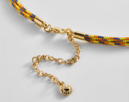 Lavisa - Custom Bubble Letter Paracord Necklace - Side Profile View