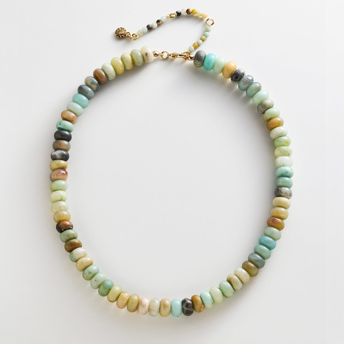 Lavisa semi-precious amazonite beaded necklace with natural gemstone beads