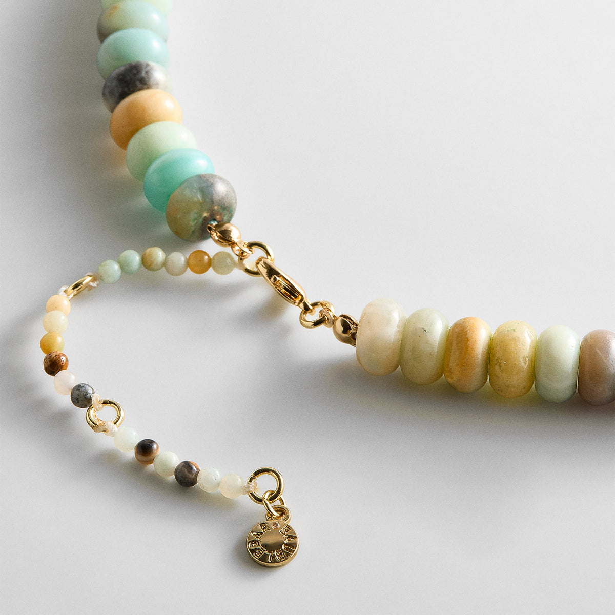 Lavisa - Semi-Precious Amazonite Beaded Necklace - Side Profile View