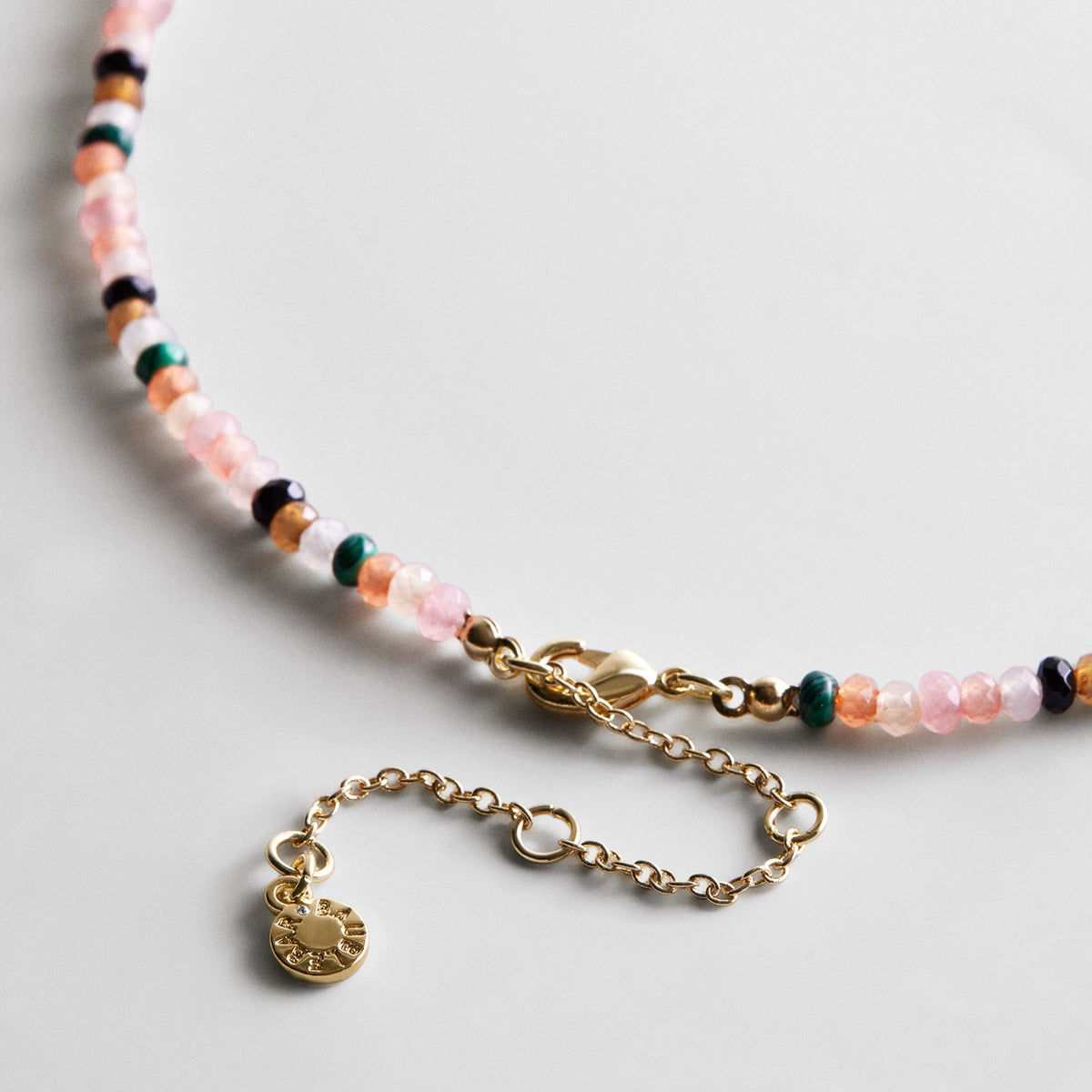 Lavisa - Custom Name Beaded Necklace - Clasp & Finish View