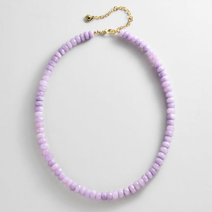 Lavisa Mini Semi-Precious Amethyst Beaded Necklace on white display