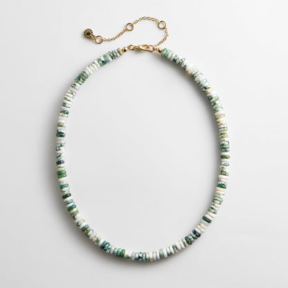 Lavisa striped agate 6mm beaded necklace featuring natural stone variations