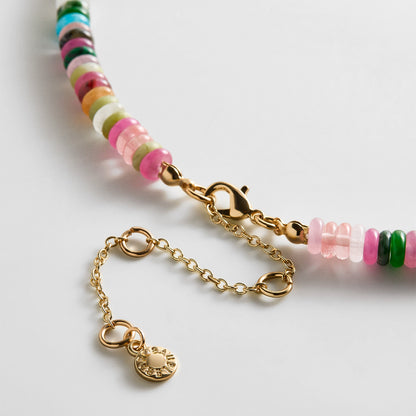 Lavisa - Pastel Semi-Precious Beaded Stackable Necklace - Clasp & Finish View