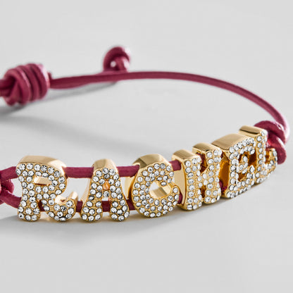 Lavisa - Pavé Bubble Cord Custom Slider Bracelet - On-Model & Scale View