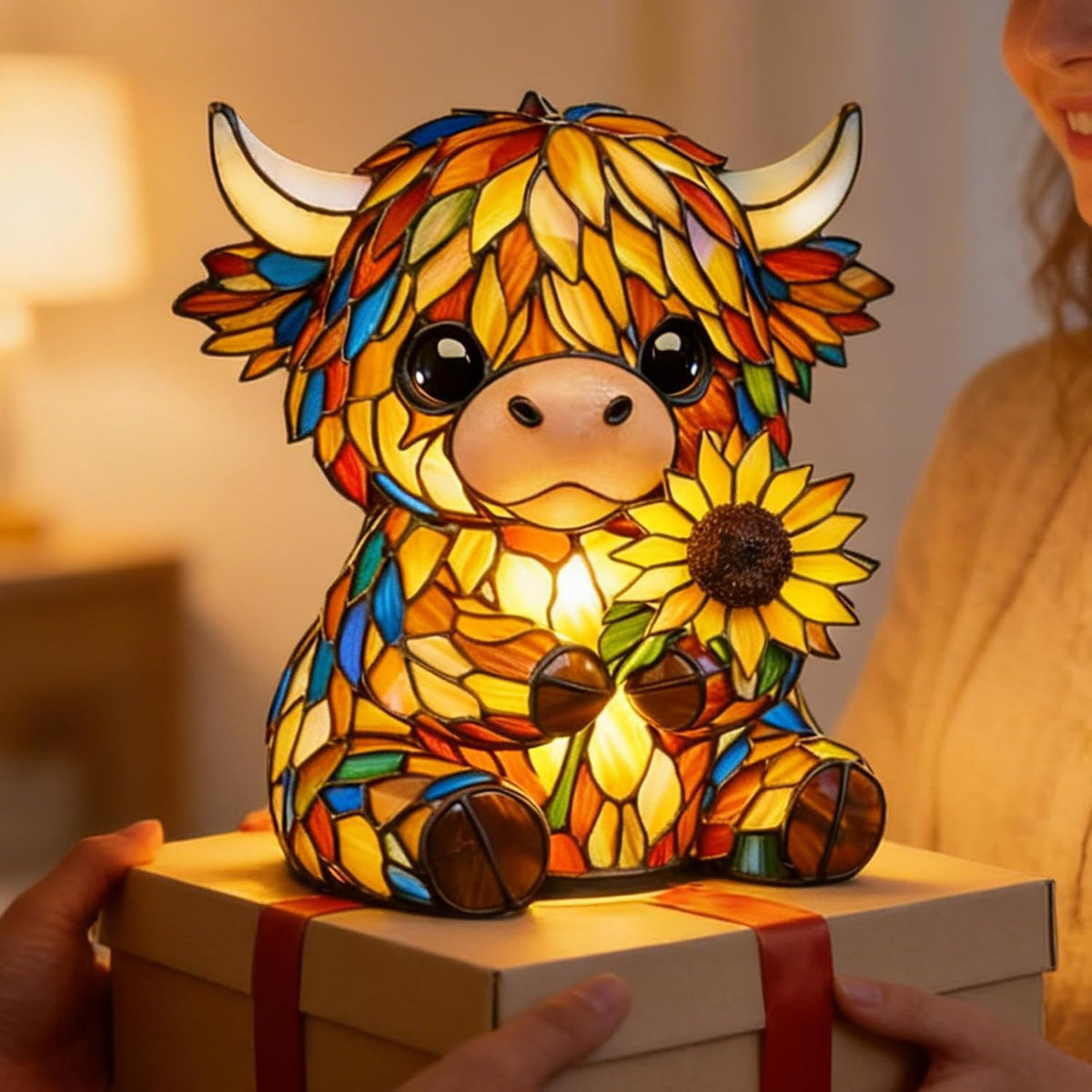 Lavisa - Highland Cow LED Resin Night Light