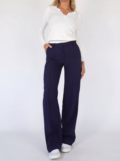 Lavisa - Women's High Waisted Straight Leg Dress Pants