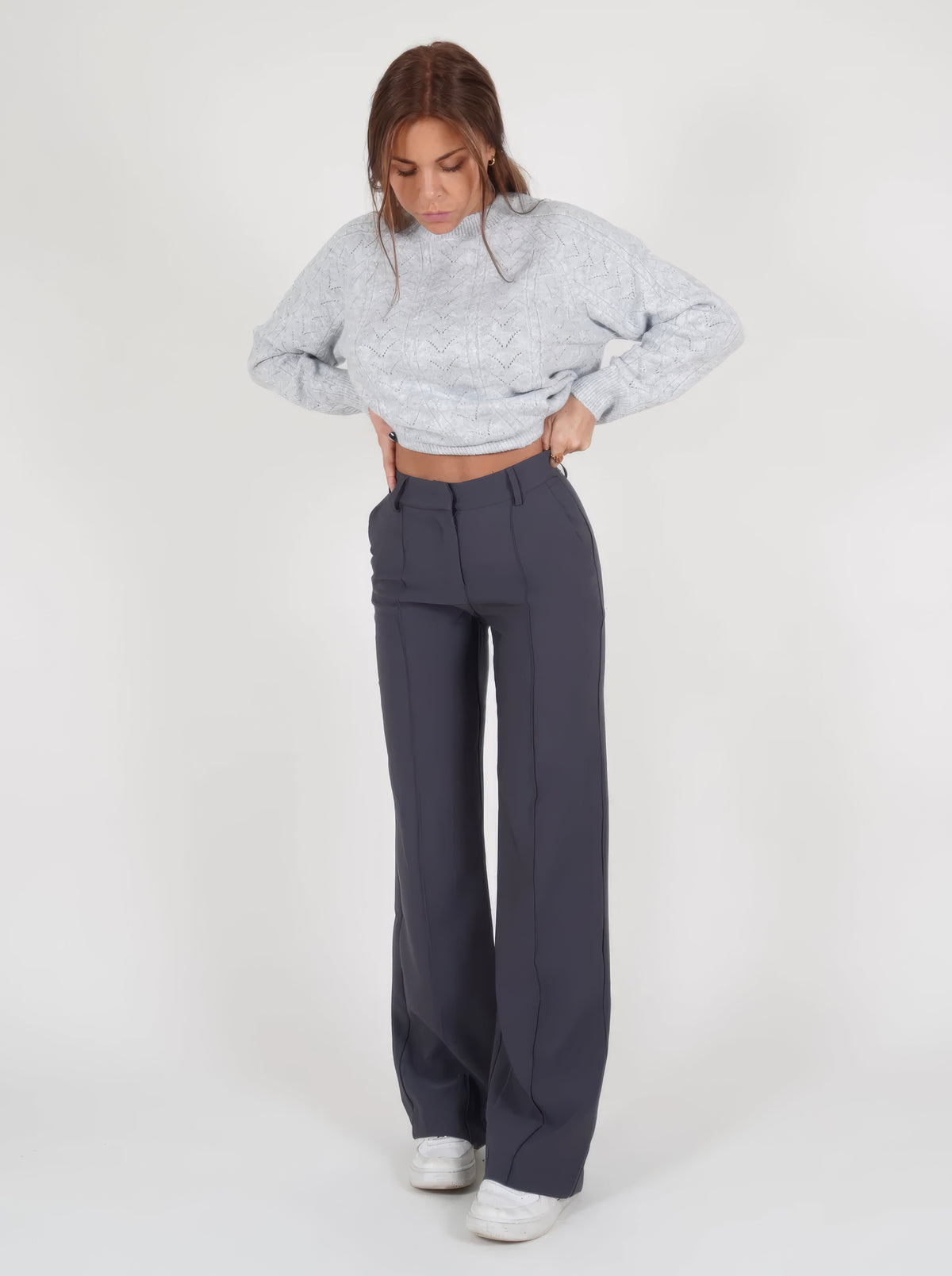 Lavisa - Women's Classic Straight Leg Pants - High Waist Tailored Dress Trousers