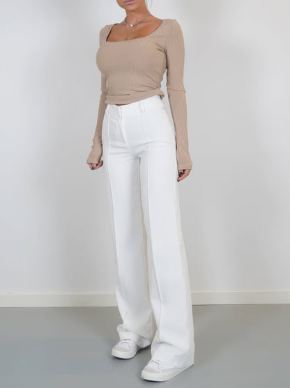 Lavisa - Women's High Waisted Straight Leg Dress Pants