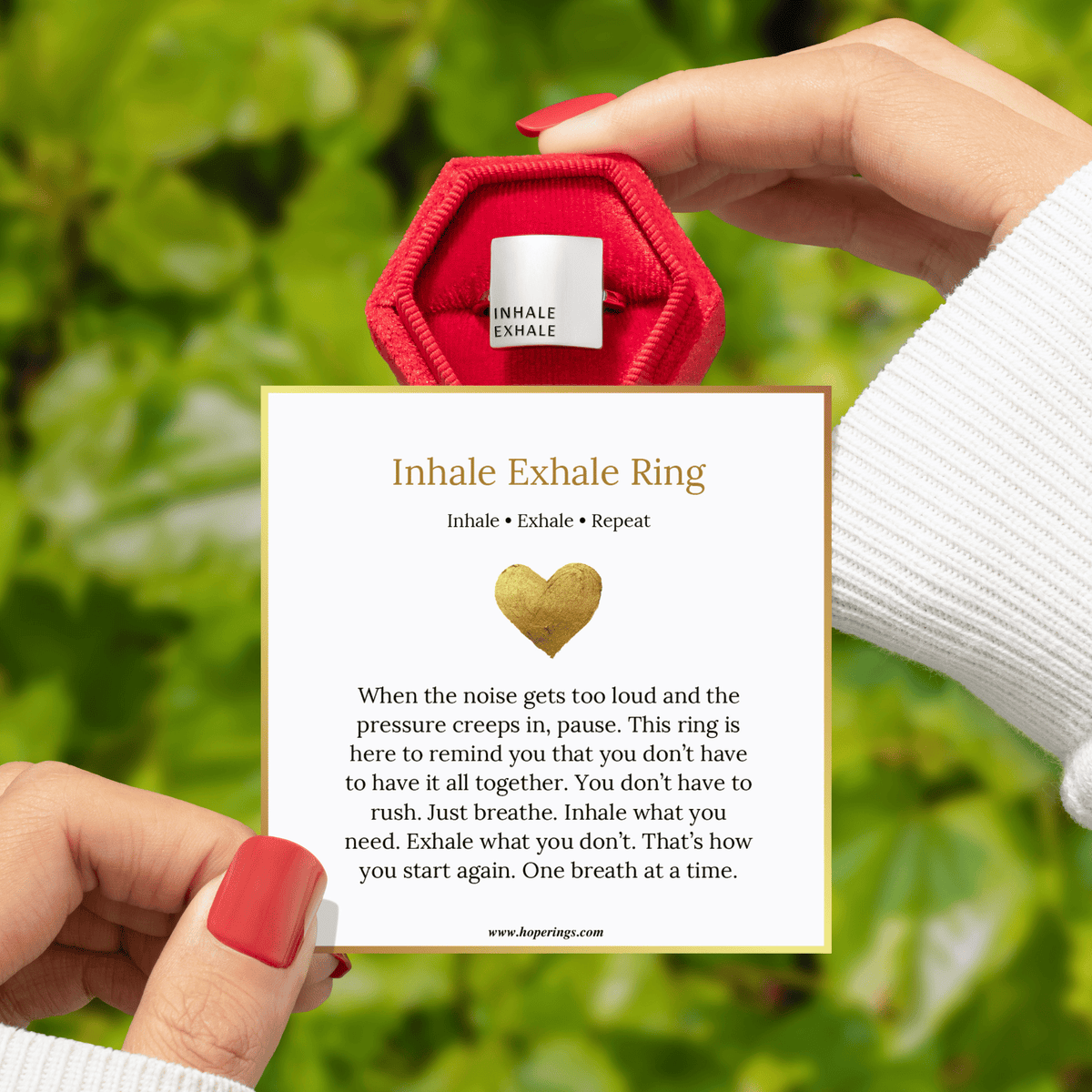Lavisa - Adjustable Inhale Exhale Mindfulness Ring