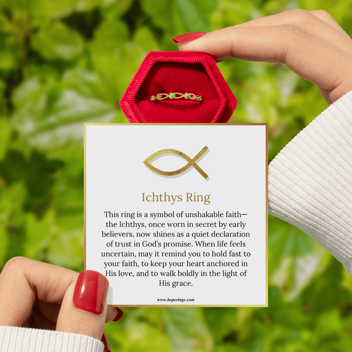 Lavisa - Ichthys Christian Faith Ring Gold Plated Jewelry
