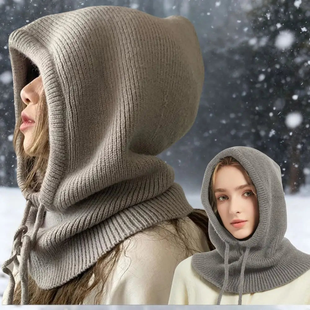 Lavisa - Knitted Hooded Balaclava Hat and Winter Neck Warmer