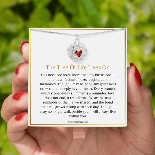 Lavisa - Birthstone Tree Of Life Necklace