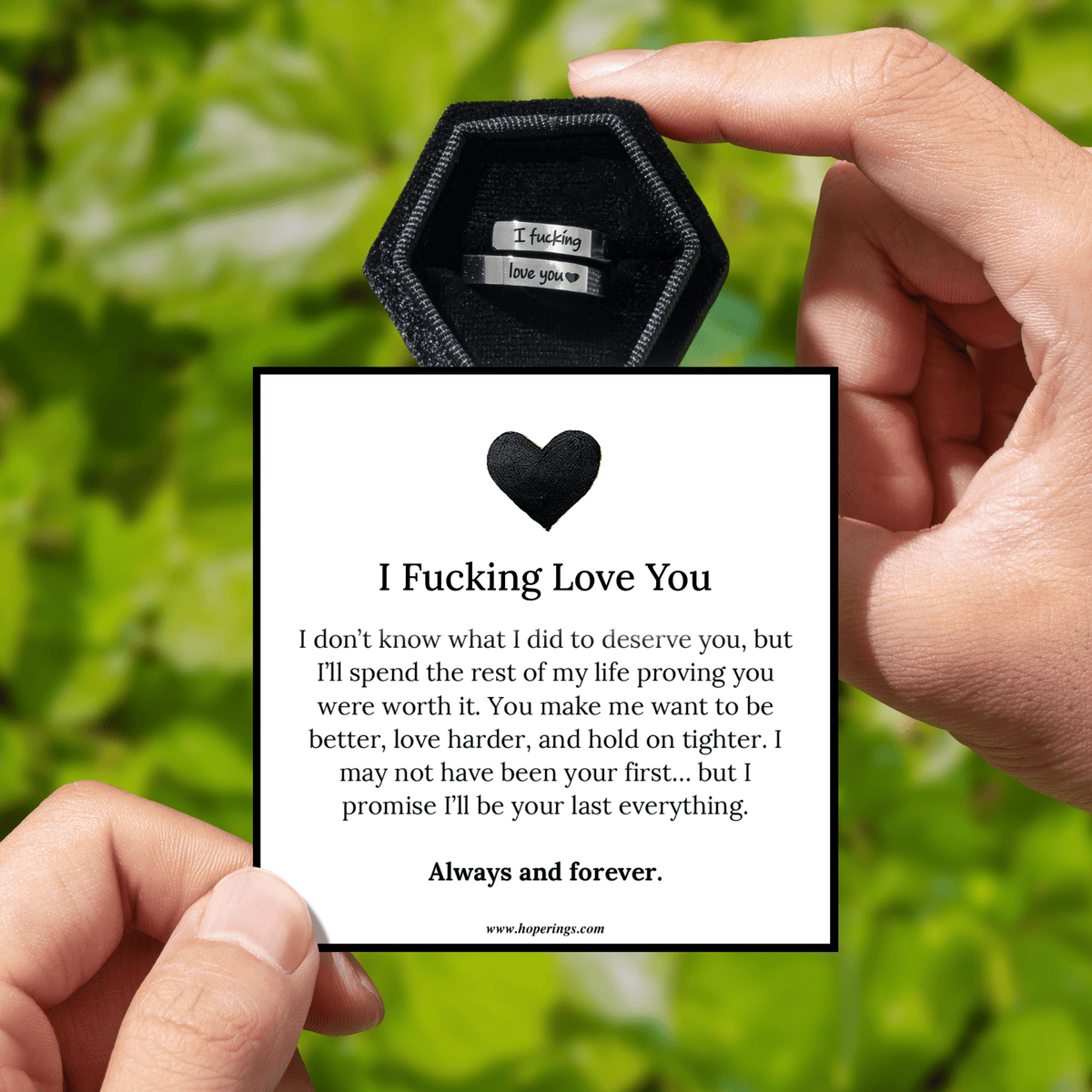 Lavisa - Romantic Message Adjustable Statement Ring