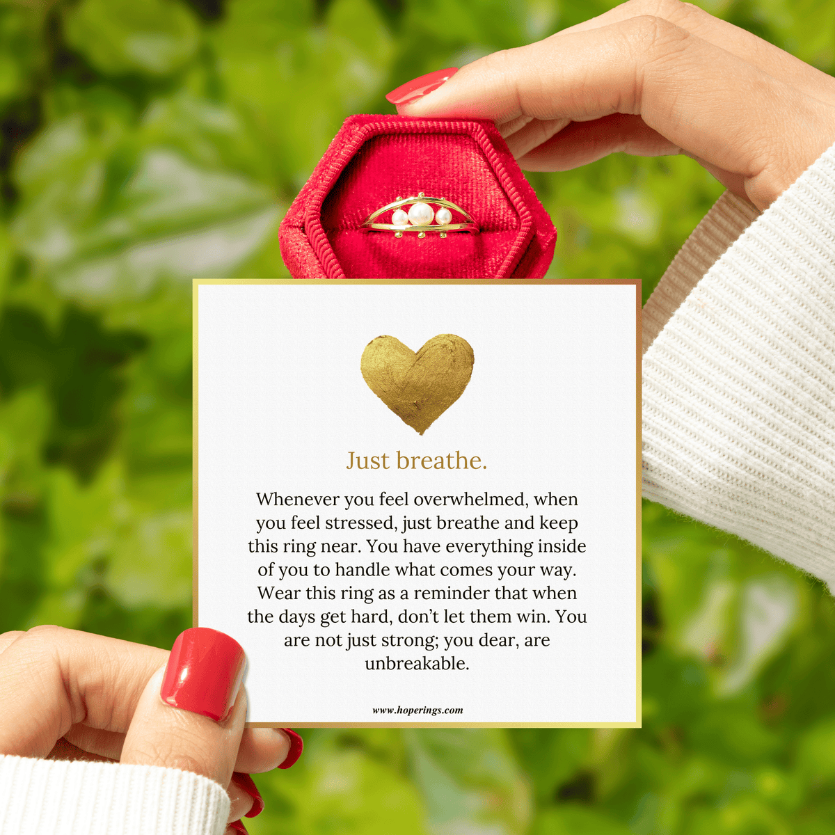 Lavisa - Pearl Fidget Ring for Anxiety and Calm