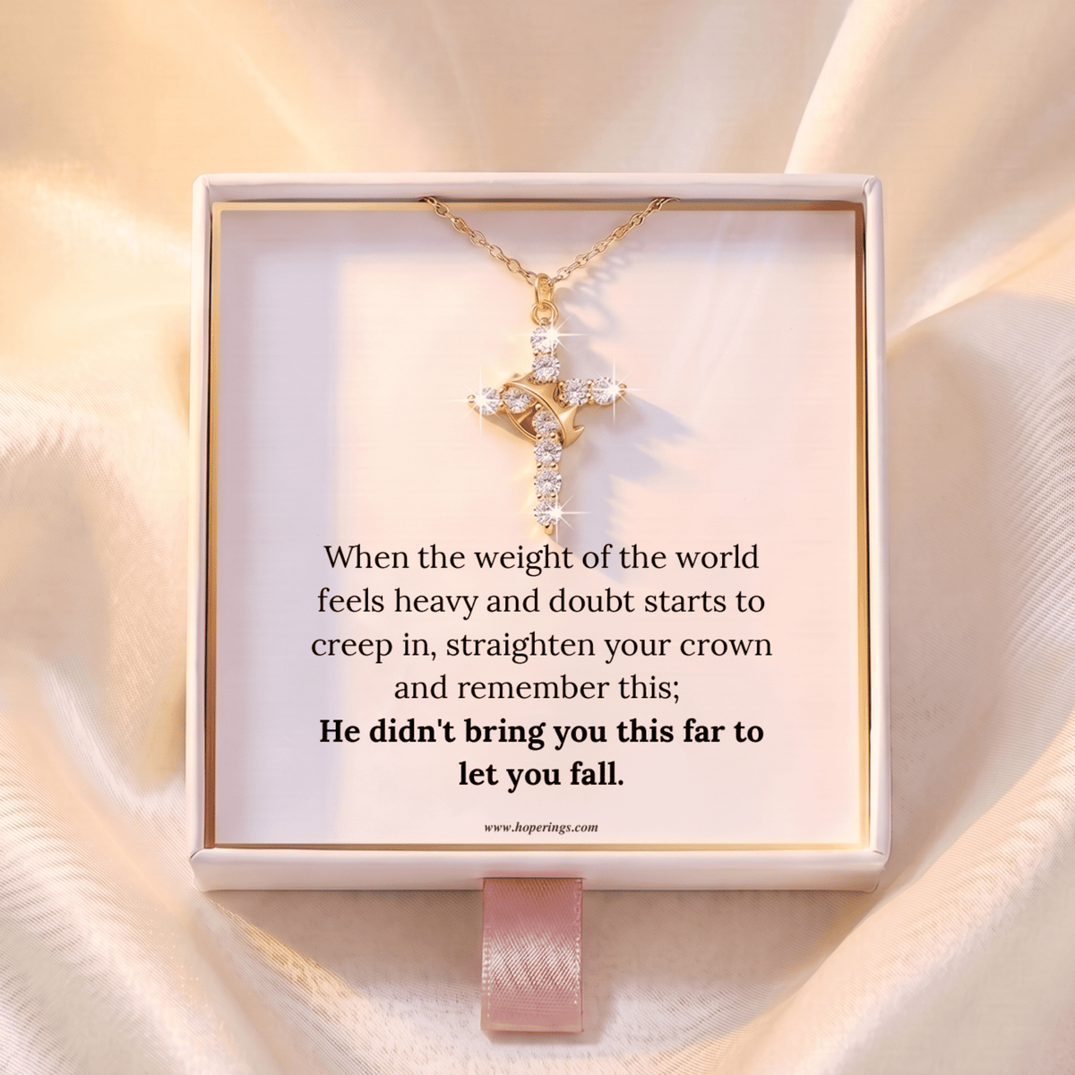 Lavisa - Crown Cross Pendant Necklace