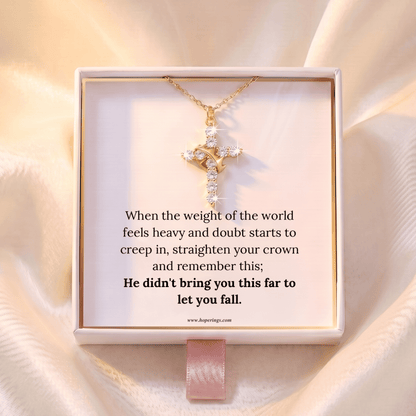 Lavisa - Crown Cross Pendant Necklace