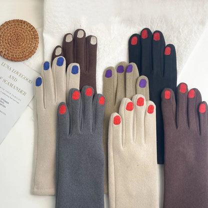 Lavisa - Touchscreen Winter Gloves with Manicure Nail Design