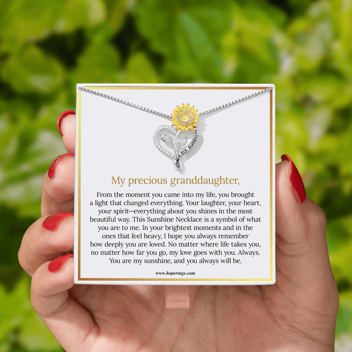 Lavisa - Sunshine Necklace for Granddaughter
