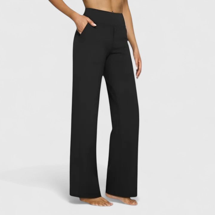 Lavisa - Womens Pull On Wide Waistband Pants with Pockets