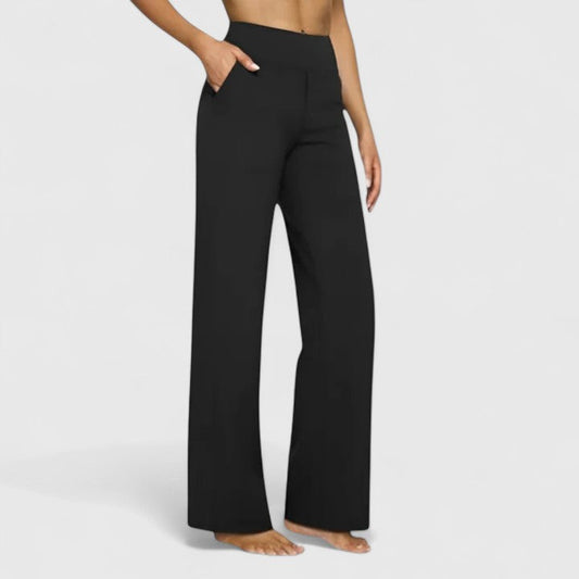 Lavisa - Womens Pull On Wide Waistband Pants with Pockets