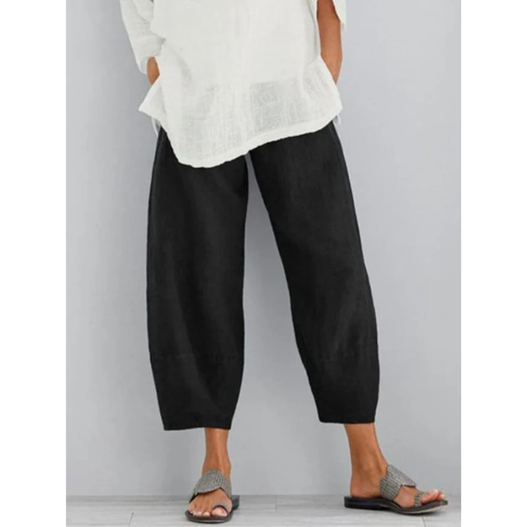 Lavisa - Womens Linen Leisure Pants Breathable Summer Trousers