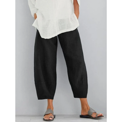 Lavisa - Womens Linen Leisure Pants Breathable Summer Trousers