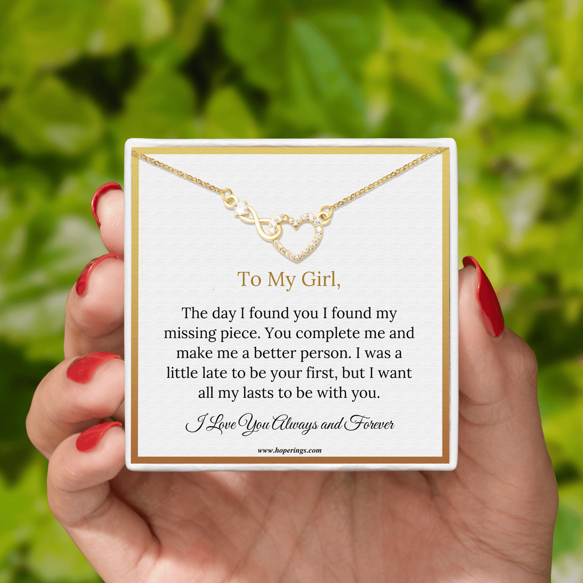 Lavisa - Forever Love Necklace with Message Card