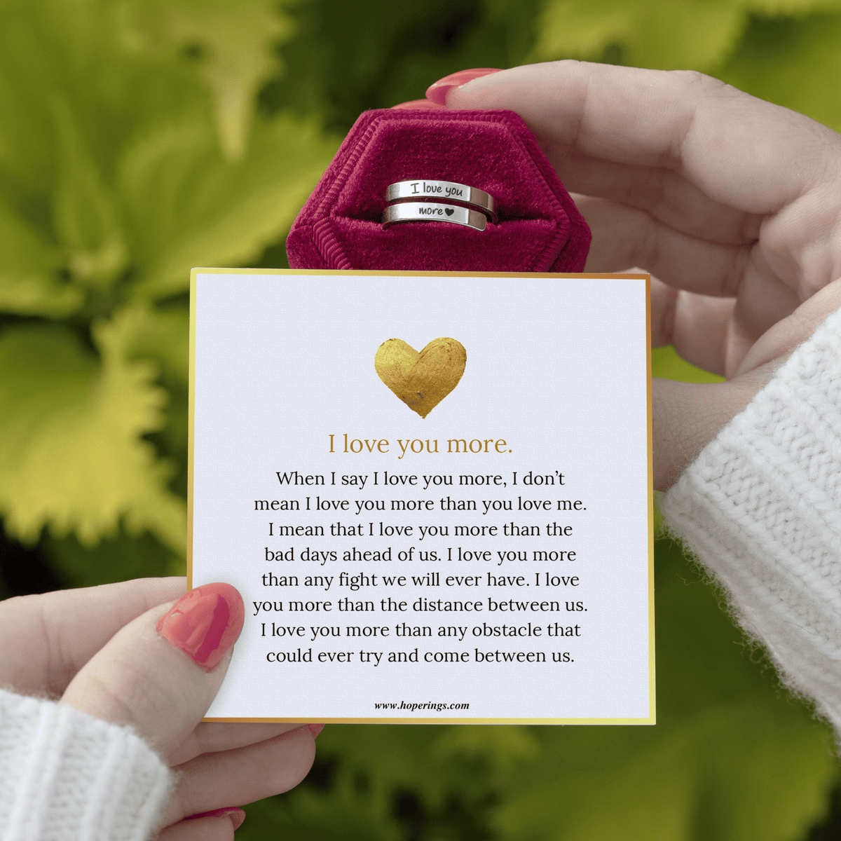 Lavisa - Adjustable Memory Ring With Message Card