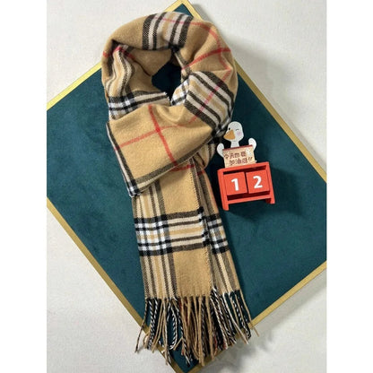 Lavisa - Plaid Cashmere Feel Winter Scarf and Neck Warmer