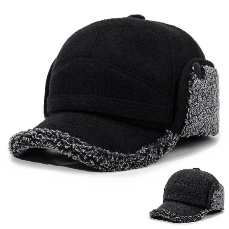 Lavisa - Winter Baseball Cap with Fleece Earflaps