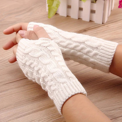 Lavisa - Knit Women's Winter Fingerless Gloves