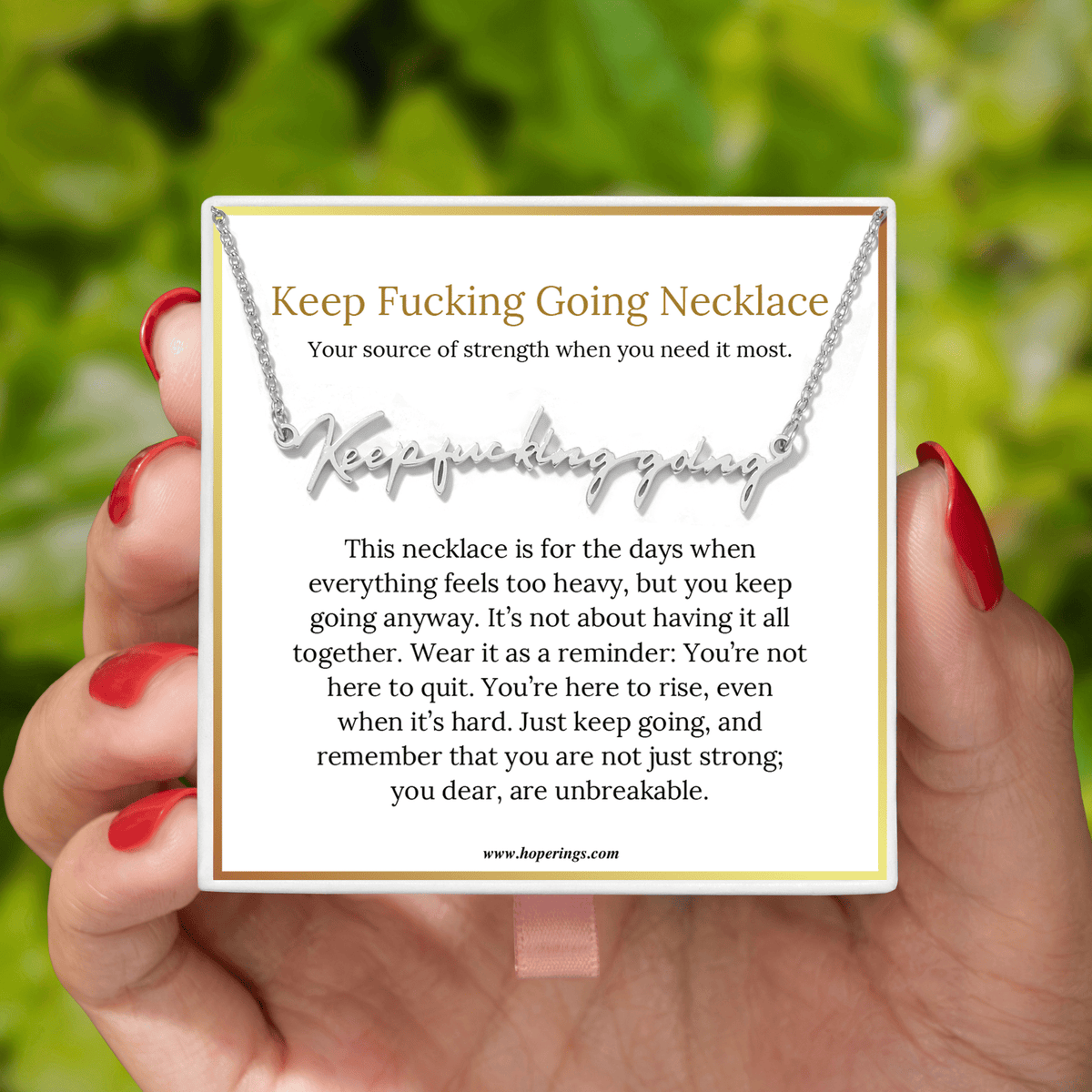 Lavisa - Inspirational Message Pendant Necklace