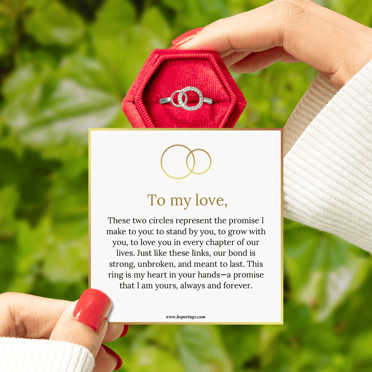 Lavisa - Linked Promise Ring Adjustable Band