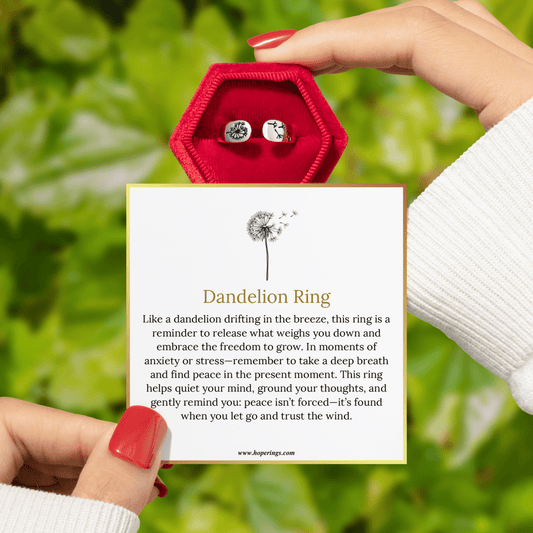 Lavisa - Dandelion Wish Ring Sterling Silver Floral Jewelry