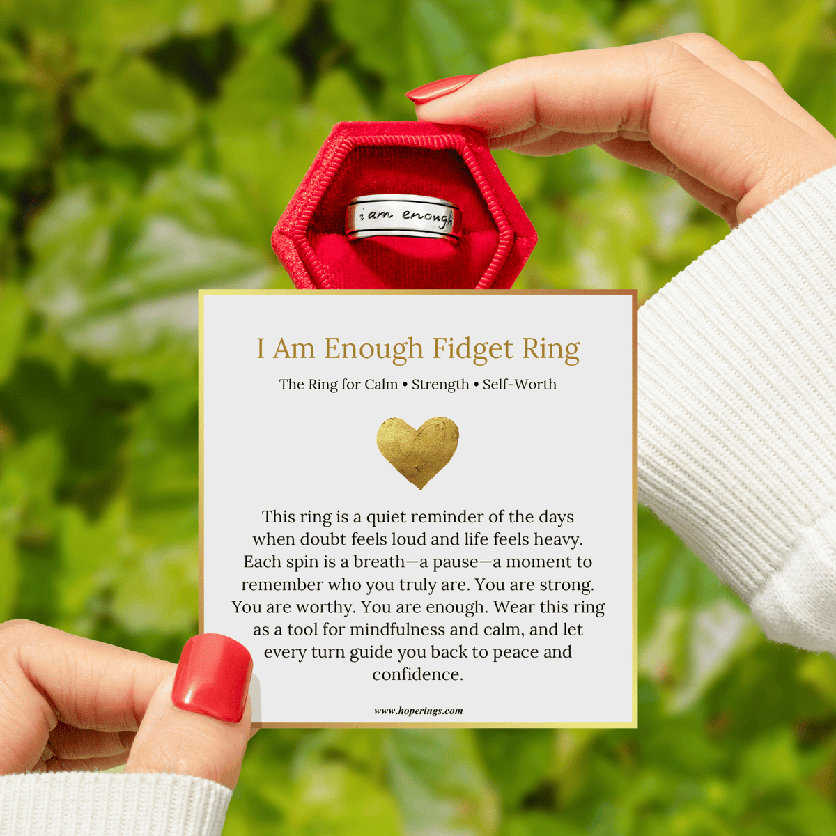 Lavisa - I Am Enough Fidget Ring