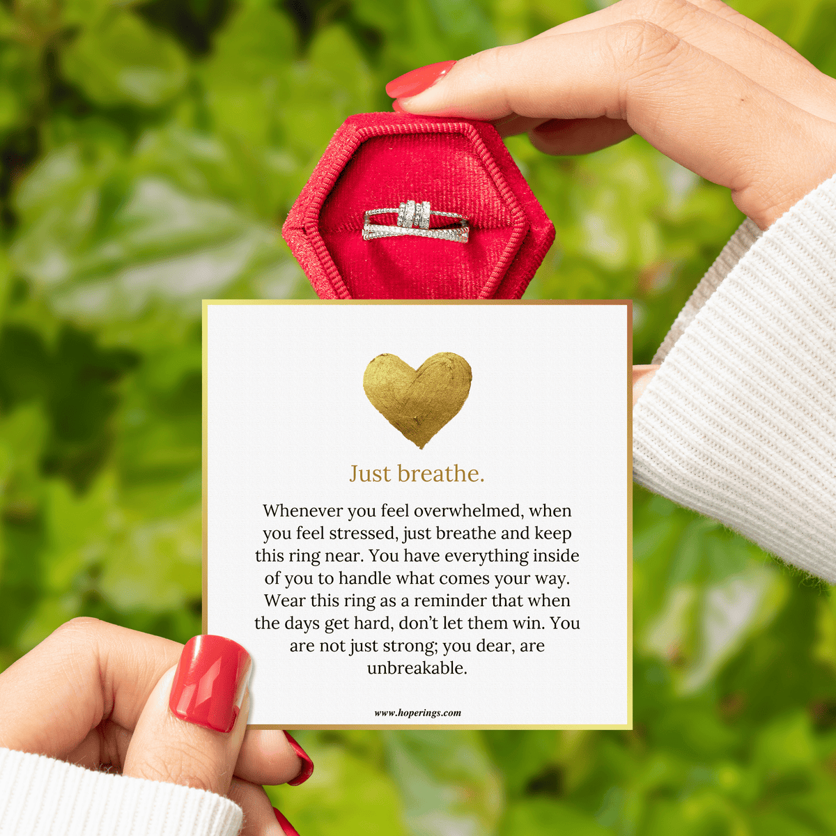 Lavisa - Silver Fidget Ring for Anxiety Relief